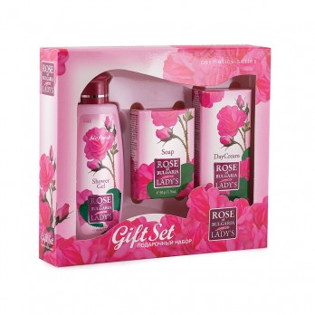 Γυναικείο σετ δώρου με μίνι αφρόλουτρο, σαπούνι και κρέμα προσώπου Biofresh