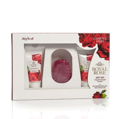Γυναικείο σετ δώρου με διακοσμητικό σαπούνι Royal Rose Biofresh