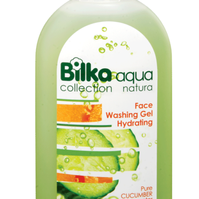 Ενυδατικό Καθαρισμό τζελ προσώπου με αγγούρι και εκχύλισμα πεπονιού Bilka Aqua Natura