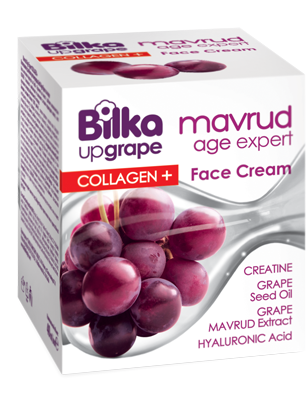 Αναζωογονητική κρέμα προσώπου με κολλαγόνο και εκχύλισμα σταφυλιού Bilka Mavrud Age Expert Collagen +