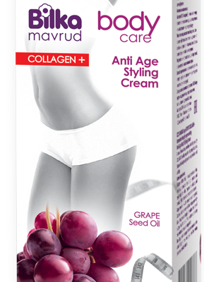 Αντιγηραντική κρέμα περιποίησης σώματος με εκχύλισμα σταφυλιού και κολλαγόνο ψαριού Bilka Mavrud Age Expert Collagen +