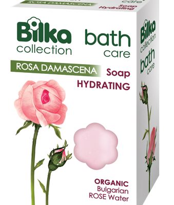 Λεπτό ενυδατικό σαπούνι με ροδόνερο Bilka Bar Soaps