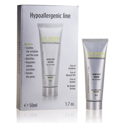Ορός προσώπου για λιπαρό και επιρρεπές στην ακμή δέρμα Acne Out Dr. Derm Professional