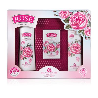 Σετ δώρου με 3 προϊόντα με γάλα καθαρισμού Rosé Bulgarian Rose Karlovo
